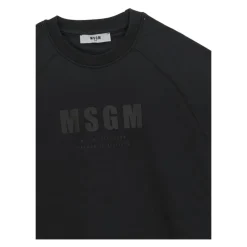 Bawełniana bluza Crewneck z szczotkowanym logo