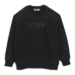 Bawełniana bluza Crewneck z szczotkowanym logo