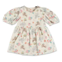 Bawełniana sukienka w print z szortami typu culottes