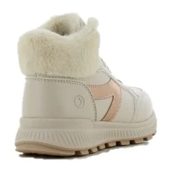 Beżowe Wysokie Buty Dziewczęce