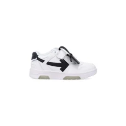 Białe Skórzane Sneakersy z Paskiem Dotykowym