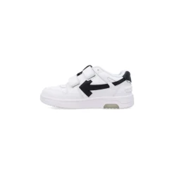 Białe Skórzane Sneakersy z Paskiem Dotykowym