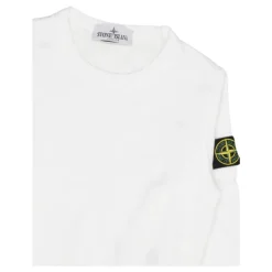 Biały Sweter z Detalem Logo