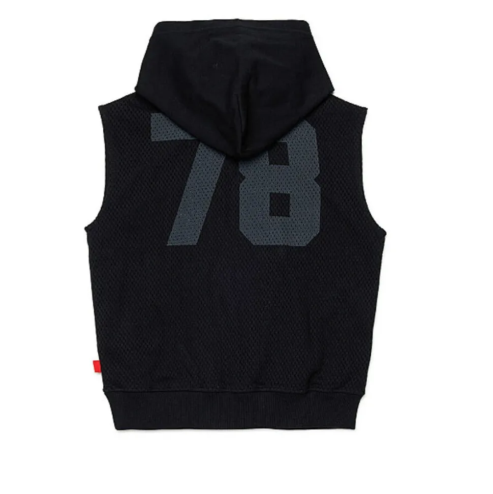 Bluza bez Rękawów z Efektem Siateczki