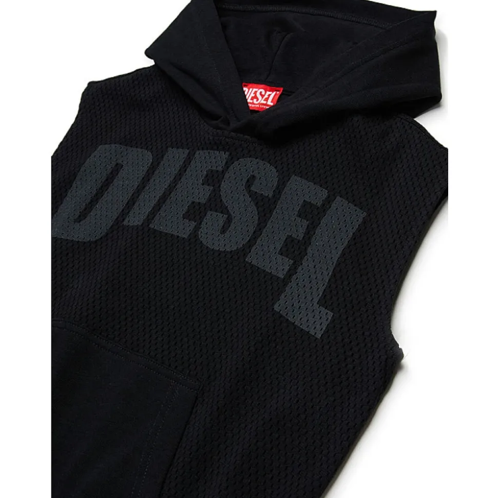 Bluza bez Rękawów z Efektem Siateczki