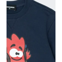 Bluza Crewneck z Nadrukiem z Przodu