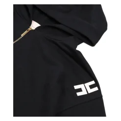 Bluza z kapturem i zamkiem cropped