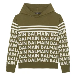 Bluza z kapturem z delikatnej dzianiny żakardowej