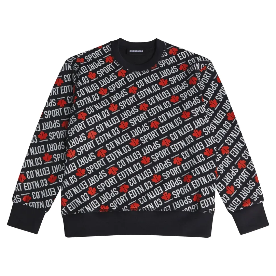 Bluza z Nadrukiem Logo na Całej Powierzchni
