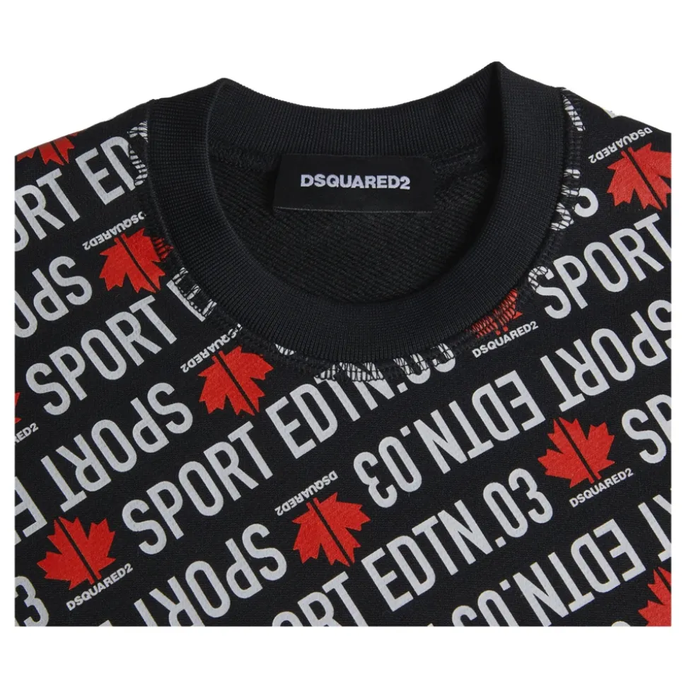 Bluza z Nadrukiem Logo na Całej Powierzchni