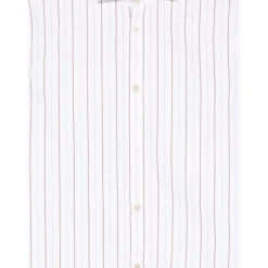 Camicia a righe con logo sul fondo