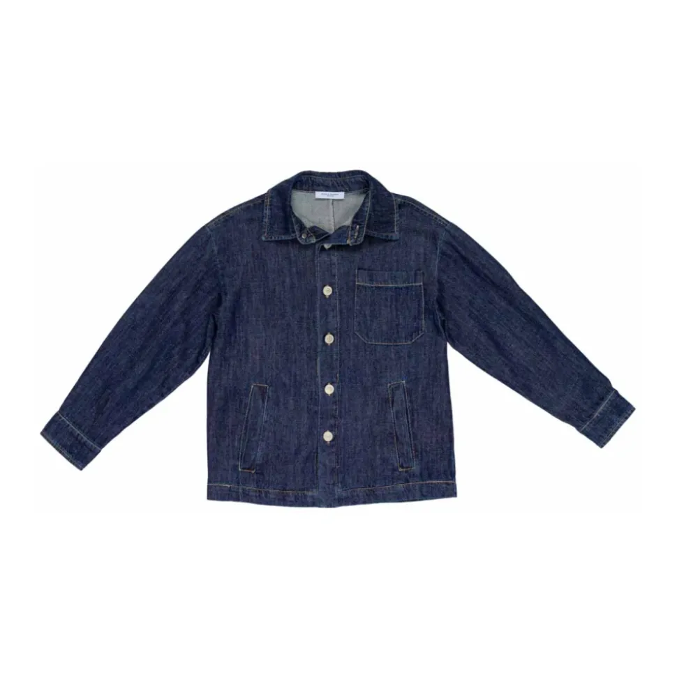 Camicia Denim con Tasca Applicata sul Petto