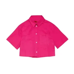 Camicia in cotone con logo ricamato sul petto