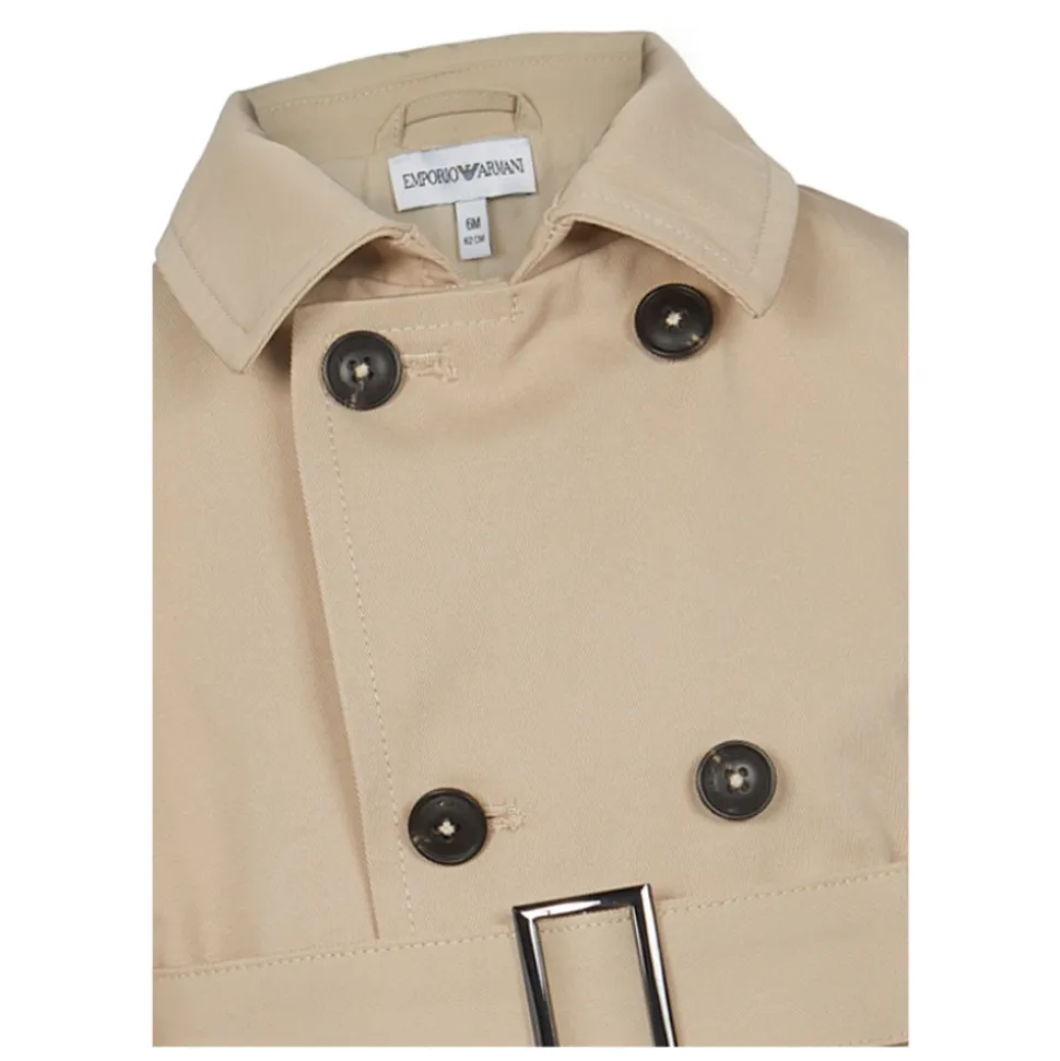 Cappotto doppiopetto in gabardina di cotone