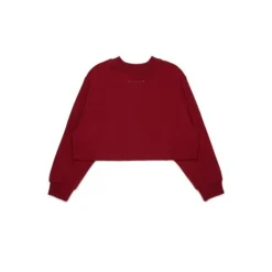 Crop Crewneck Sweatshirt z logo z dżetów