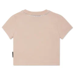 Cropped T-shirt Strass Round Neck SS