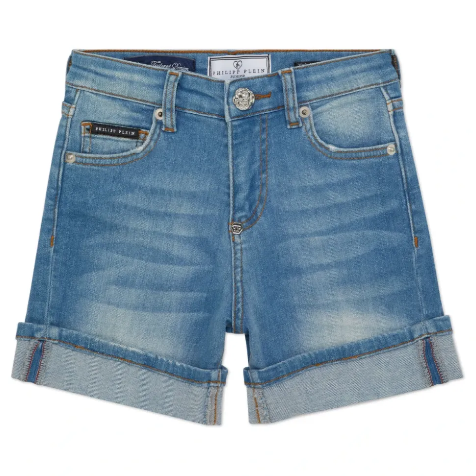 Cuff Denim Shorts