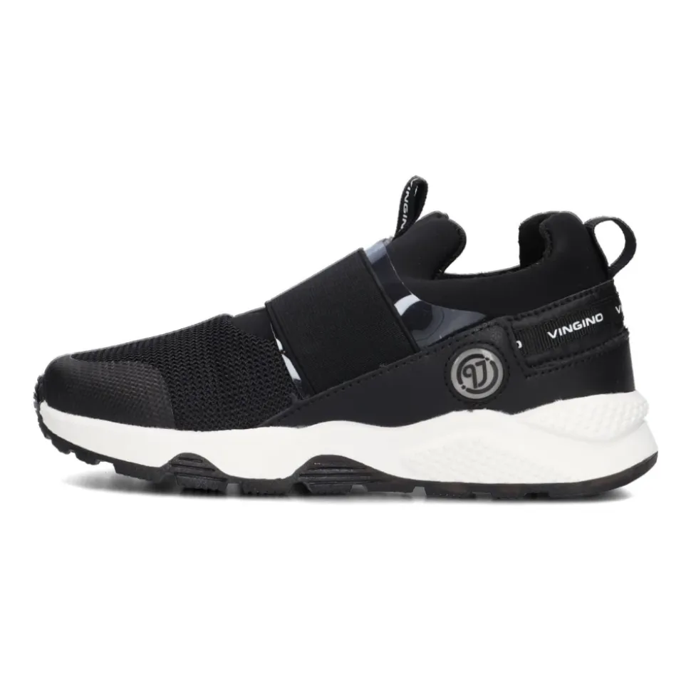 Czarne Sneakersy z Nylonu dla Chłopców