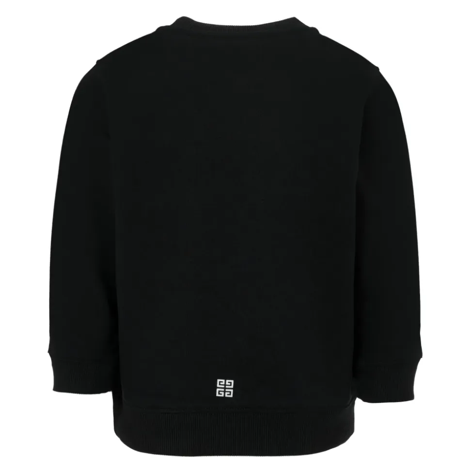 Czarny Crew Neck Sweatshirt z Logo