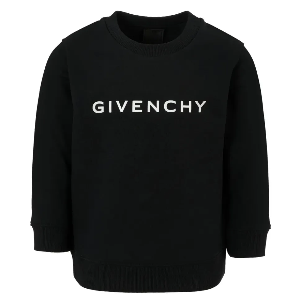 Czarny Crew Neck Sweatshirt z Logo