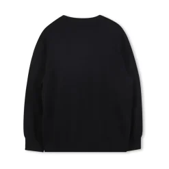 Czarny Sweter Dziecięcy z Detalem