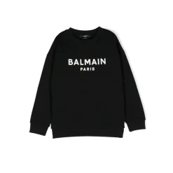 Czarny Sweter z Nadrukiem Logo