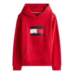 Czerwony Dziecięcy Hoodie z Logo Flagi