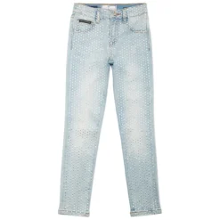 Denimowe Jegginsy Strass