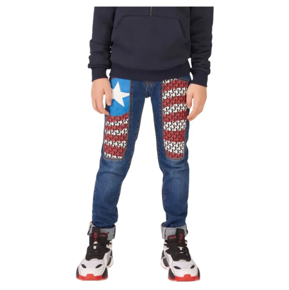 Dżinsy Slim Fit w kolorze niebieskim