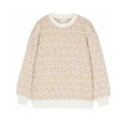 Dwukolorowy sweter z lnu
