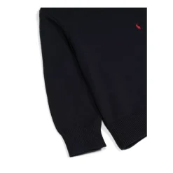 Dzianinowy sweter z haftowanym logo