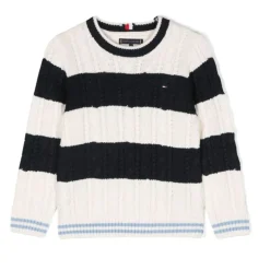 Dzianinowy sweter z okrągłym dekoltem