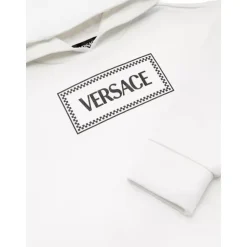 Dziecięcy Bluza z Nadrukiem Logo Biały Czarny