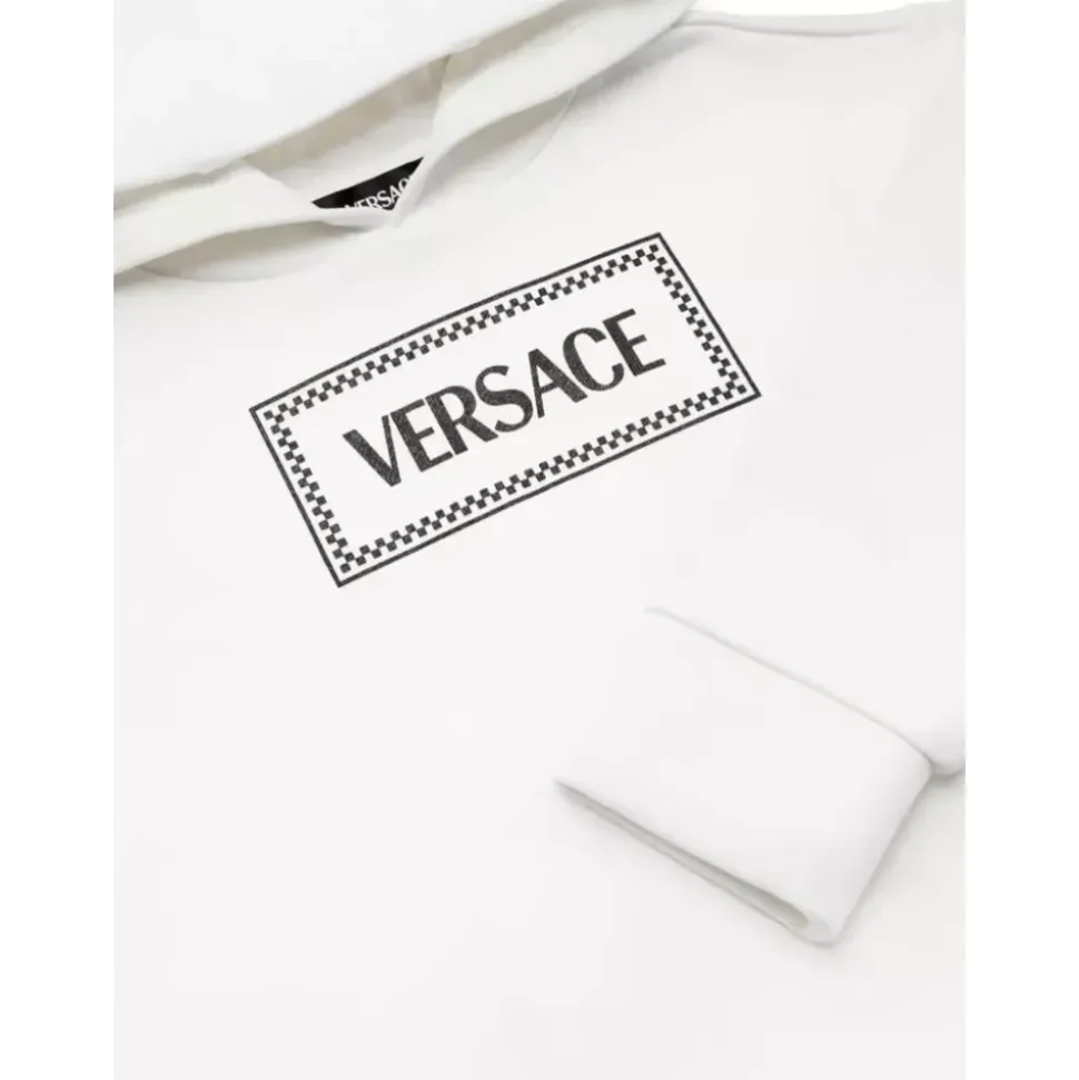 Dziecięcy Bluza z Nadrukiem Logo Biały Czarny
