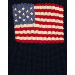 Dziecięcy Sweter w Granatowym Kolorze z Flagą USA