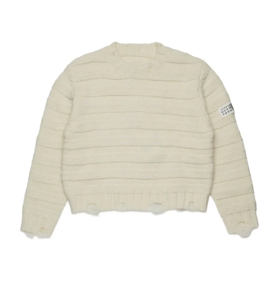 Dziecięcy Sweter z Logo Beżowy