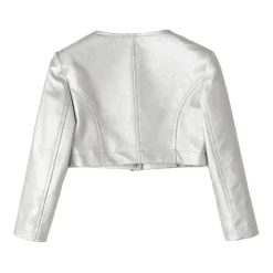 Faux-leather Crop Jacket