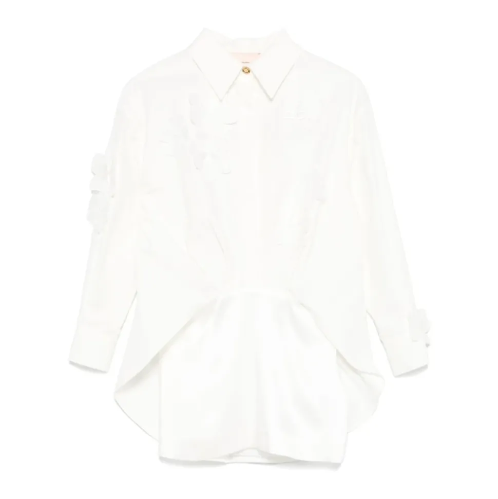 Floral Appliqué Shirt