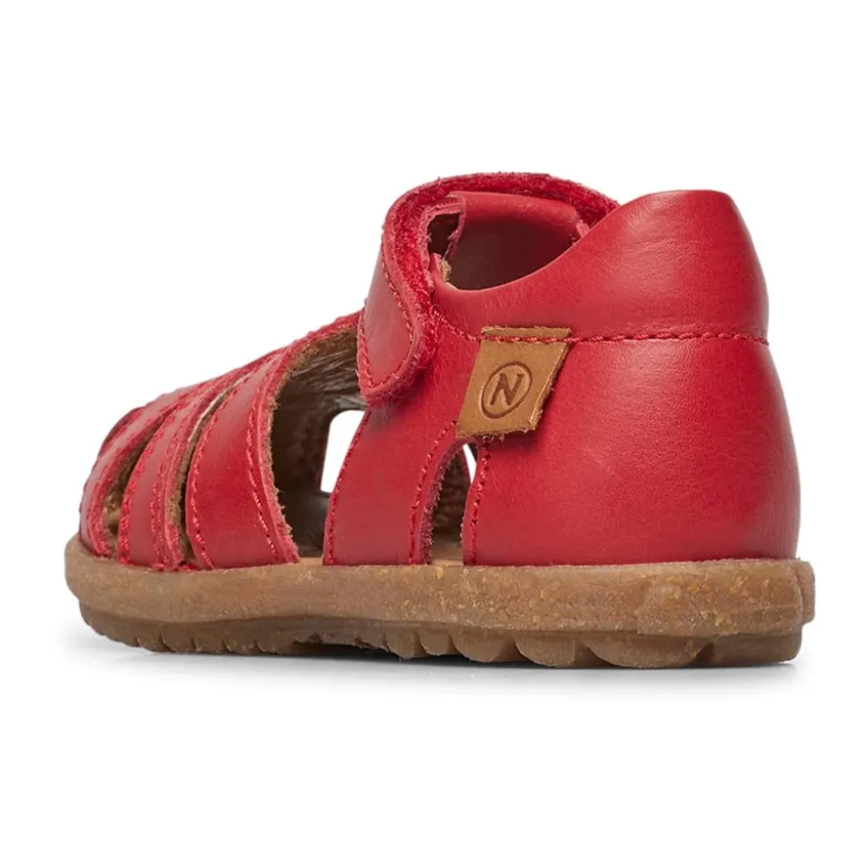 Half-closed leather sandals SEE
