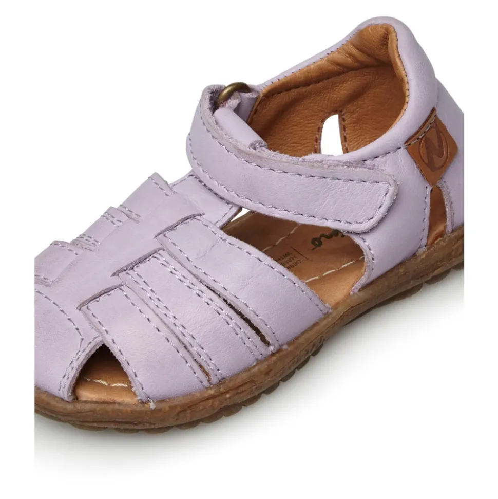 Half-closed leather sandals SEE