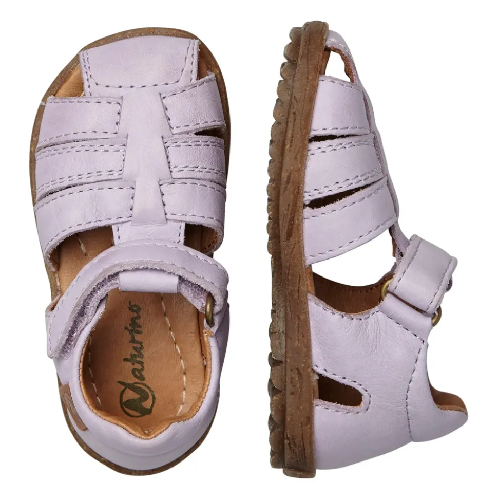 Half-closed leather sandals SEE