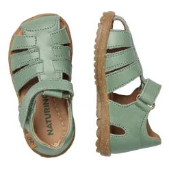 Half-closed leather sandals SEE