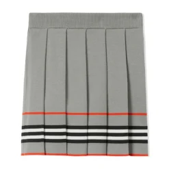 Icon Stripe Knitted Pleated Miniskirt