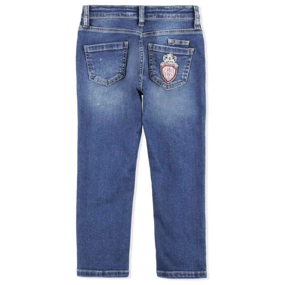 Jeansy Regular Fit z Naszywką