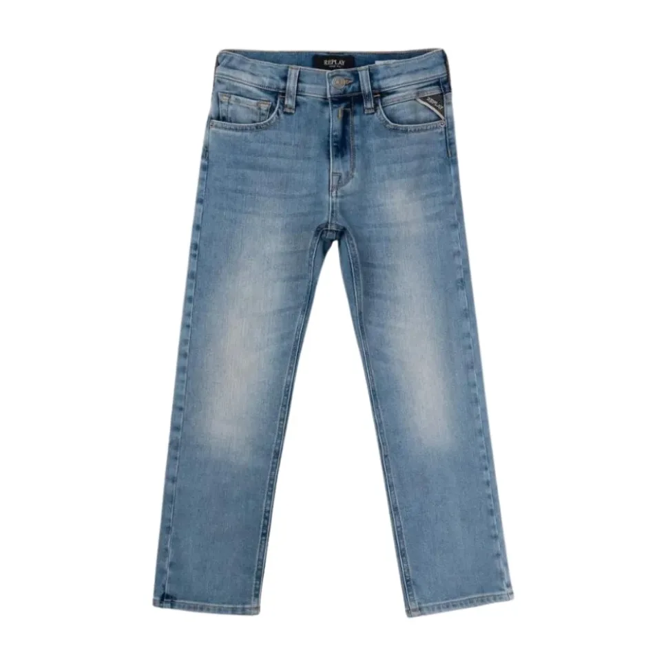 Jeansy regular fit z zwężaną nogawką