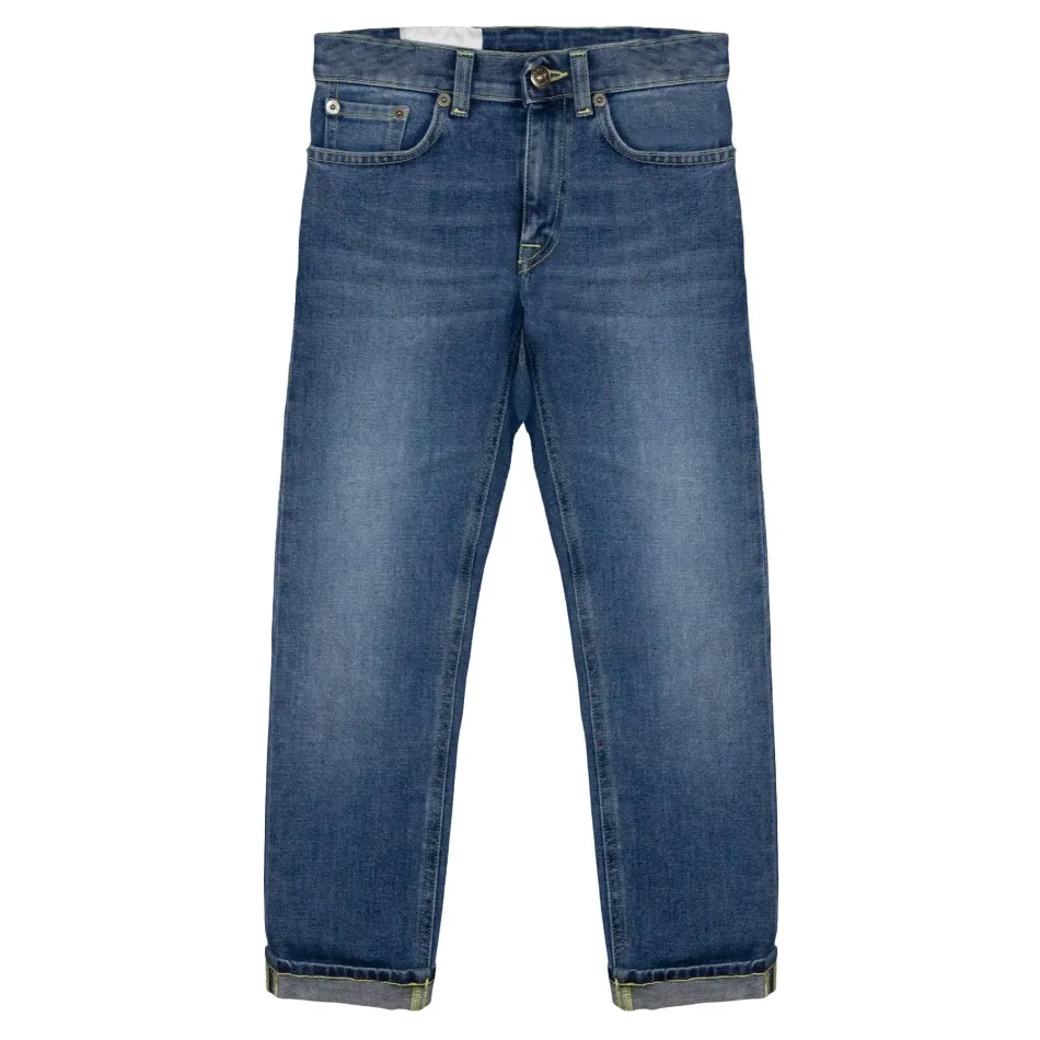 Jeansy z bawełnianego denimu w kolorze indygo