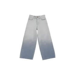 Jeansy z lejącego denimu o szerokich nogawkach z efektem ombre