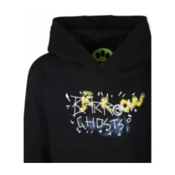 Junior Unisex Czarna Bluza z kapturem