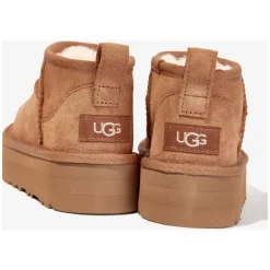Klasyczne Ultra Mini Platformowe Buty w Brązowym