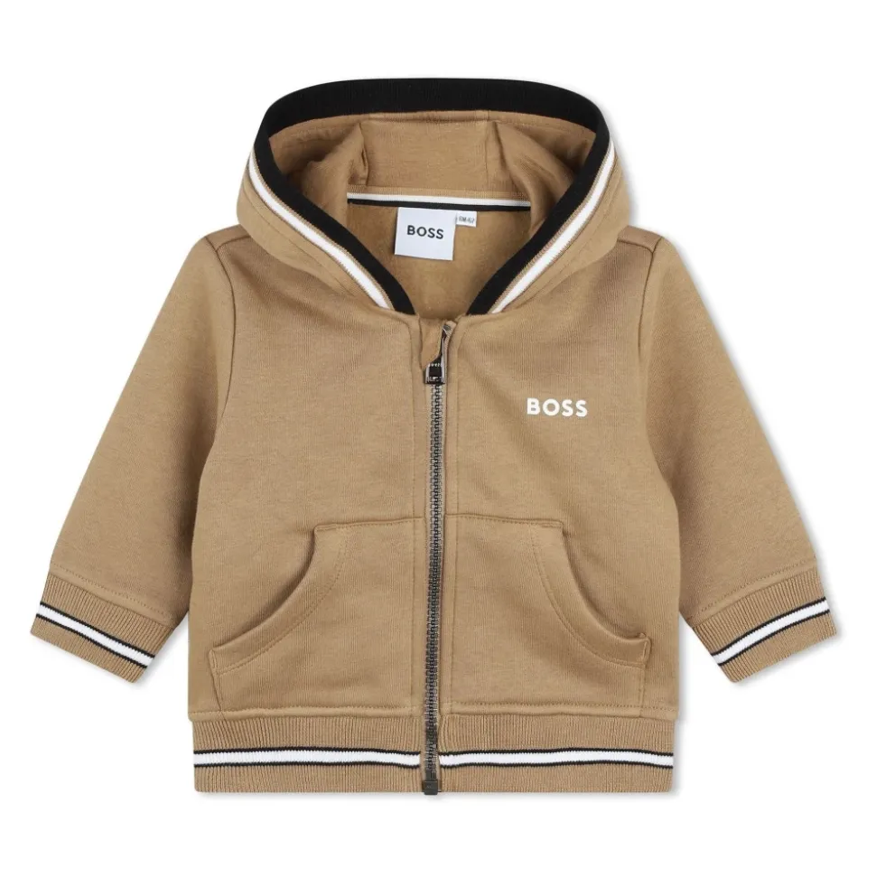 Kolorowy Sweter z Kapturem z Nadrukiem BOSS